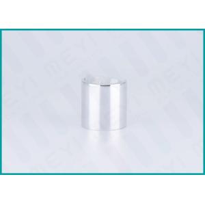 Disc Top Shiny Glossy Silver Bottle Cap 24/410 With Transparent Actuator