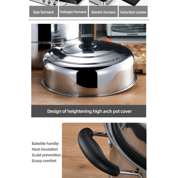 Steamer Pot Oem Hot Selling Large Stainless Steel 2/3 Layer Restaurants Kitchenware Soup Pot Food Steamer Pot With Steamer