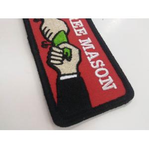 12C Handshake Embroidered Badge Patches Pantone Washable Offset Printing