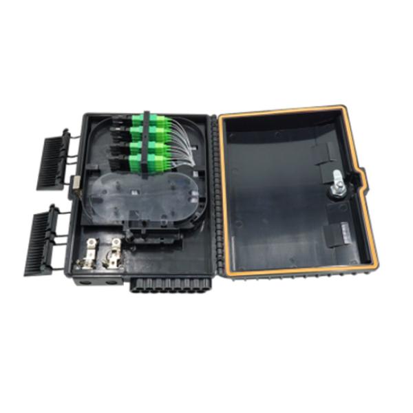 Black Maximum 16Core Fiber Optic Distribution Box SGS Certificate Ftth Junction