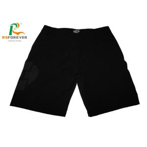 Lightweight Blank Custom Board Shorts , Polyester Mens Swim Trunks Black Color