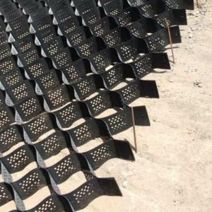 Cheap Smooth And Perforated Honeycomb Black HDPE Geocell For Road Base Stabilization for sale