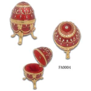 Faberge Egg Hand Painted Jewelry Trinket Box Gift for Easter Egg Music Box