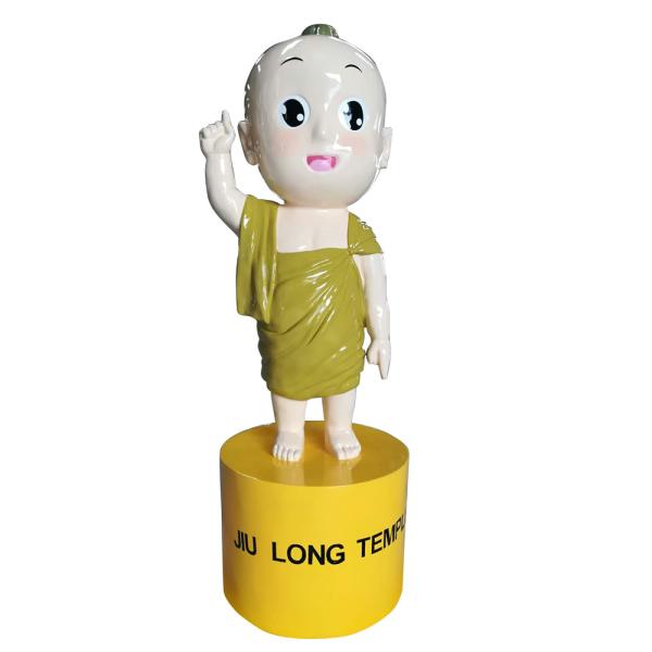 Quality Fiberglass Monk Cartoon Statue Resin Character Image Statue wholesale