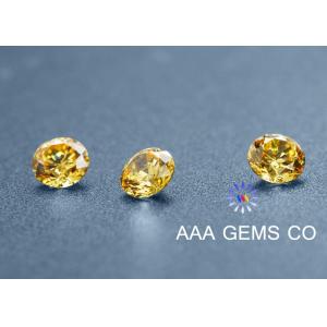 Diamond Shape 2 Carat Moissanite Yellow With Eight Hearts Eight Arrows 6.5mm