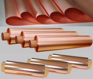 Cheap Ultra Thin Copper Thin Sheet For PCB / FPC 500 - 5000 Meter Length Per Roll for sale