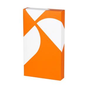 Foldable White Orange Cardboard Gift Packaging Box Eco Friendly