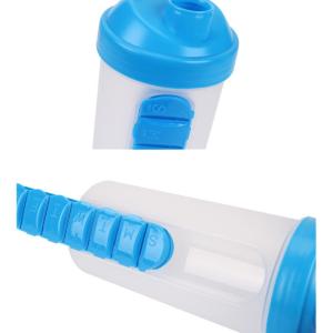 plastic mug with 7 days storage plastic pill box, plastic bottle creative style