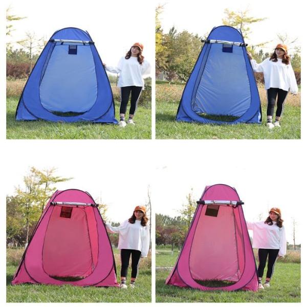 Quality Straight Bracing Type Pop Up Camping Changing Tent Thick Silver Coated Style wholesale