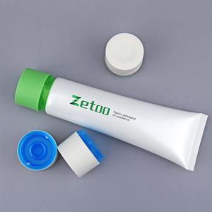 PE Empty Lotion Squeeze Tubes White Cosmetic Soft Tube Round With Matt Screw