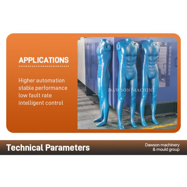 Plastic Mannequin Extrusion Blowing Moulding Machine For Children Male And Female Models Maximum Application Size 30L