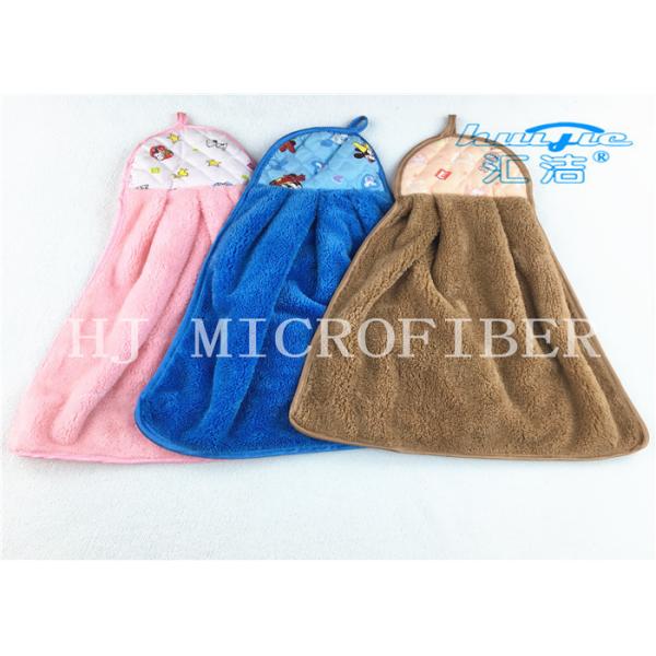 Colorful Home Essential Microfiber Cartoon Hand Towel Coral Fleece Cloth for Kitchen Bathroom