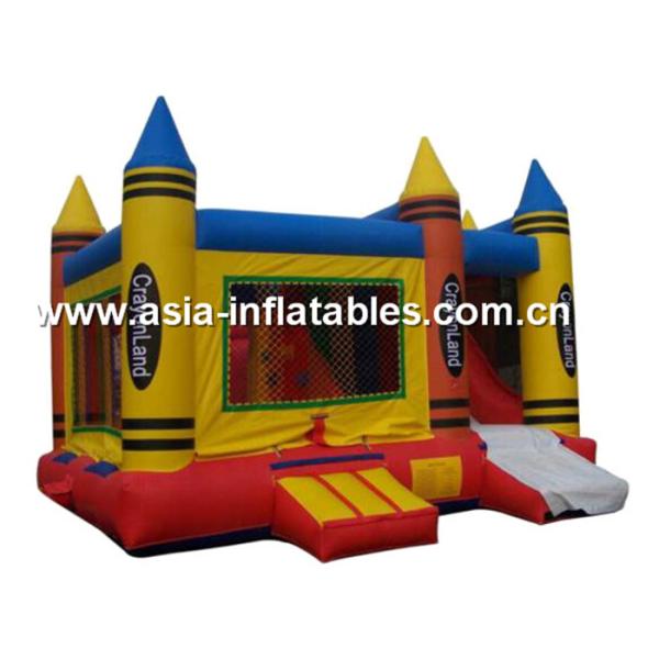 Commercial pvc inflatable caryon castle, bouncy castle, inflatable slide for