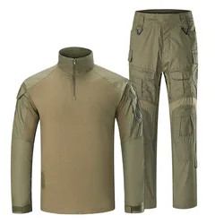 Tan Tactical Military Uniform Windproof Breathable Protective G2 G3 Suit Frog
