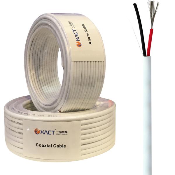 4x0.22mm2 Shielded Alarm Cable with 7*0.2mm CCA Drain Wire and White PVC Outer
