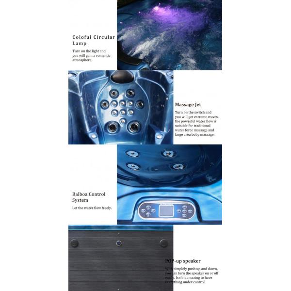 Luxury 6 Persons Hot Tubs For Outdoor Acrylic Spa Pools With Massage Function Jacuzzier Swim Spa For Family