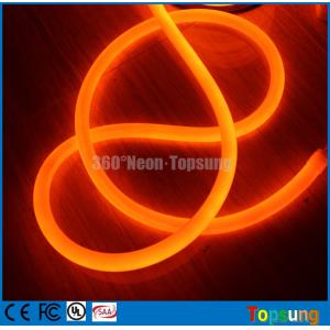 China 110V led neon rope 16mm diameter 360 degree round neon flex IP67 outdoor decoration lighting orange on sale