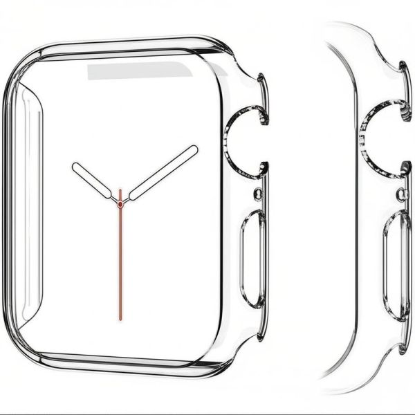 Quality Transparent Apple Watch Case Offering Square Shape Shock Absorption Protective Cover Durable Compatible with Smartwatch wholesale