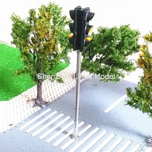 model Mini Traffic Light--1:87 3aspect signal metal lamppost,model three aspect
