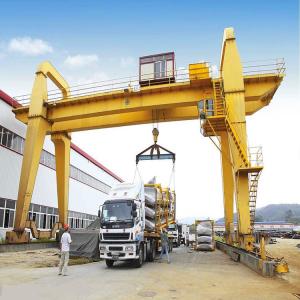 Heavy Duty MG Double Beam Girder Gantry Crane 50 Tons With Cabin Control
