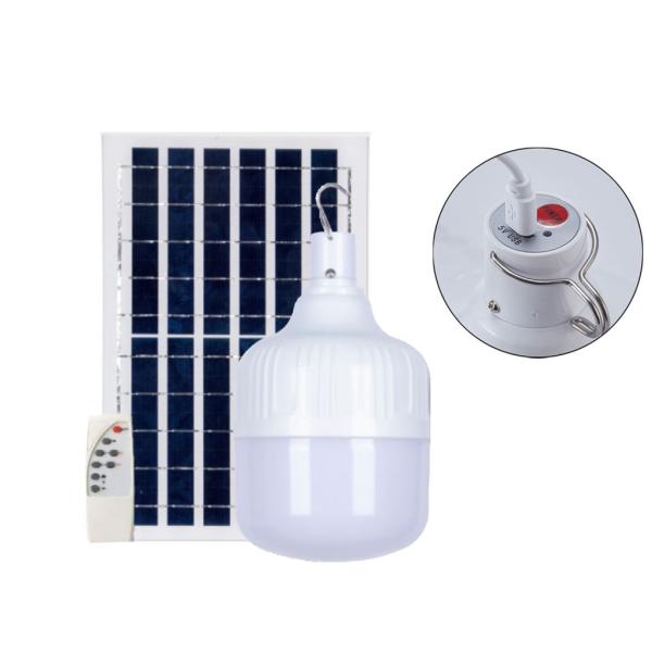 Quality LiFePO4 SMD5730 Rechargeable Solar Powered Lamp 570lm Led Emergency Bulb wholesale