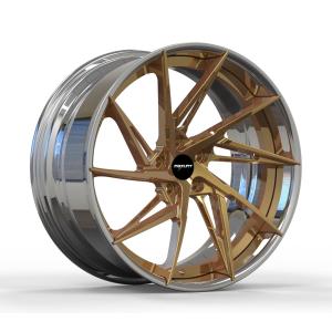 5-112 Forged Aluminum Alloy Wheels Polishing Hub Chrome Customized For Modified