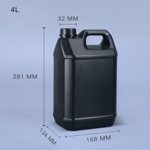 4L Square Plastic Jerry Can With Screw Lid Resistant To Harsh Conditions