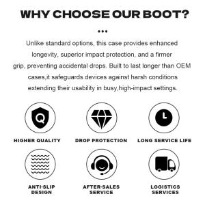 Custom-Fit Rubber Boot For Point Mobile PM351 Shockproof Industrial Protective