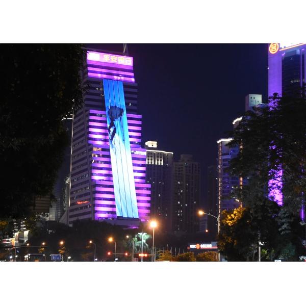 Quality AC265V 6000CD/Sqm Glass Led Mesh Panel Curtain IP65 SMD1921 wholesale