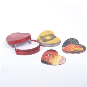 Waterproof PVC Learning Game Cards Hot Stamping LOVE Shape