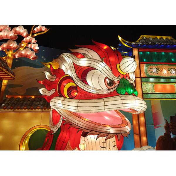 Outdoor Garden Fabric Chinese Lanterns Decoration Handmade Steel Frame Structure