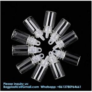 Mini Small Clear Glass Bottles Vials Tiny Jar With Plastic Stopper Miniature