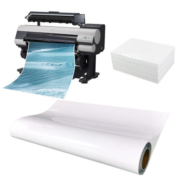 Quality 90gsm Inkjet Printing Sticker Glossy Coating Front Paper For Label Material wholesale