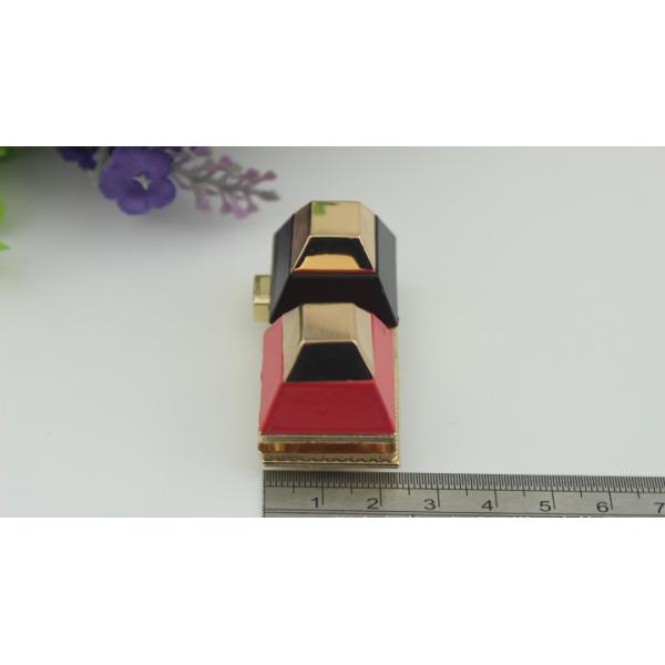 Top selling high end plating double color red and black metal turn lock for handbag