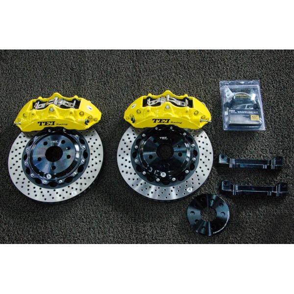 Quality Front Big Brake Caliper 6 Piston Forged Caliper With 355x32mm Drilled Disc Rotor For AUDI A3 2010-2021 18/19/20" Wheel wholesale