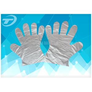 PE Medical Disposable Gloves Smooth Or Textured Surface , Transparent