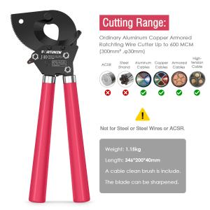 Marine Large Ratcheting Handheld Cable Cutters Multicolor Durable