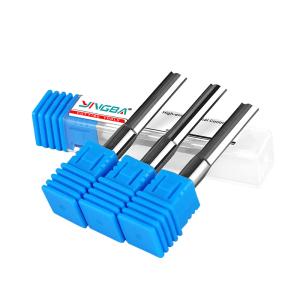 Cheap YingBa Custom Coated 8mm Tungsten Steel Shank Two Flutes Straight Milling Cutter for CNC Engraving &amp; Wood Cutting OEM Support for sale