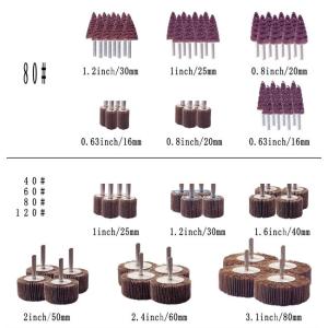 China Sanding 60/80/120/240 Grits Abrasive Aluminum Oxide Flap Wheel For Polishing Grinding on sale