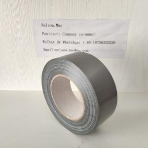 Custom Printed Two Sided Fabric Tape , 280 Micron Grey Cloth Tape No Printing