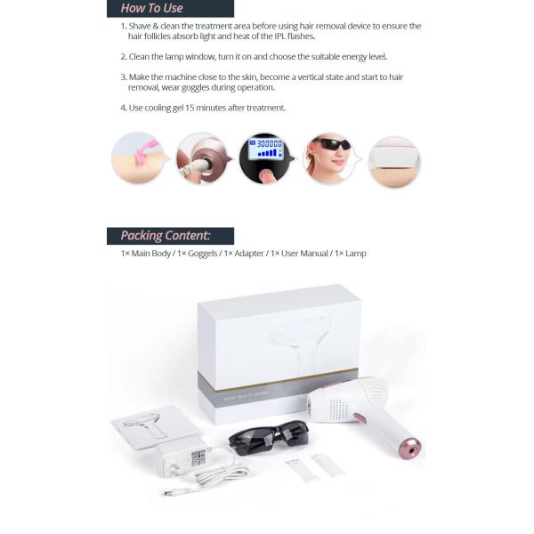 3 In 1 Quartz Lamp AC SR IPL Laser Hair Epilator