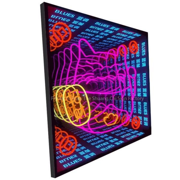 Transform Your Space with Infinite Mirror 3D Custom Led Neon Sign Embrace