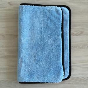 Super Absorbency Blue Color Hand Towel Mixrofiber Coral Fleece Towel For Kitchen