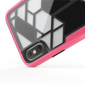 2017 Geometry Pattern Hybrid Shockproof Dual LayersTPU PC Mobile Phone Case For