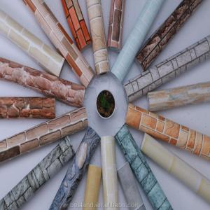 China Fireproof 3D PVC Vinyl Wallpaper Self Adhesive Washable Brick Wallpaper 3D Effect on sale