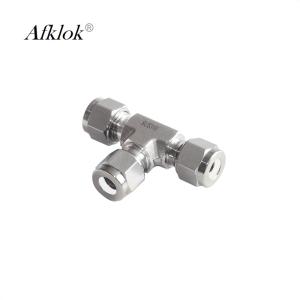 China 3000 Psi Stainless Steel Threaded Pipe Fittings AFK-1/4 3/8 1/2 3/4 Union Tee For Gas on sale