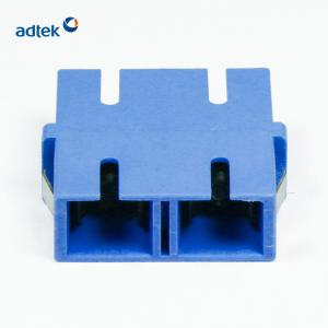Blue SC UPC Adapter , SM Duplex Fiber Optical Coupler