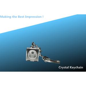 Cheap crystal led keychain/crystal keyring/crystal cube keyring/crystal cube key ring/ledkeyring for sale