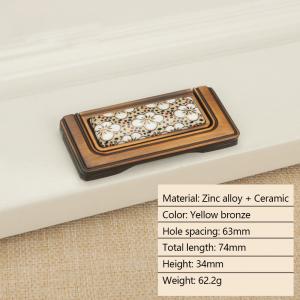 Flower Ceramic Retro Decorative Cupboard Door Handles