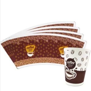 Custom Designed Flexo Printing Coated Single PLA Paper Cup Fan for Coffee Paper